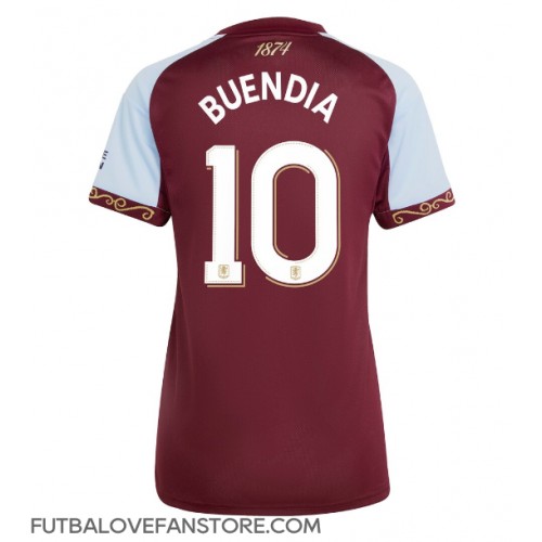 Aston Villa Emiliano Buendia #10 Domáci Ženy futbalový dres 2025-26 Krátky Rukáv Aston Villa Emiliano Buendia #10 Domáci Ženy futbalový dres 2025-26 Krátky Rukáv